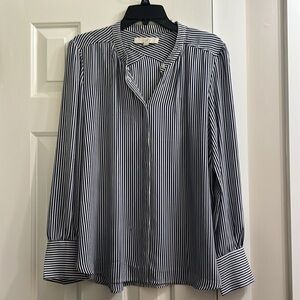 Blue & White Striped Blouse